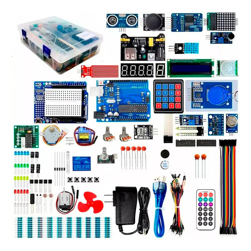 Kit Completo Educativo Premium Para Arduino Uno R3 Dip Caja