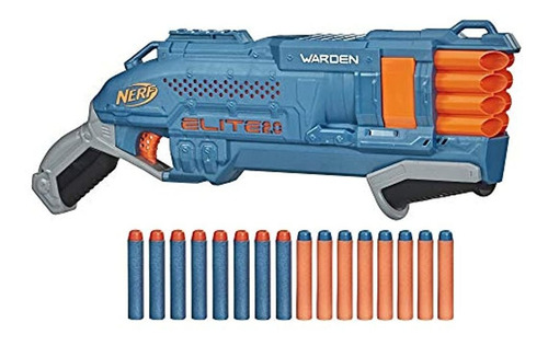 Nerf Elite 2.0 Warden Db-8 Blaster, 16 Dardos Nerf Oficiales