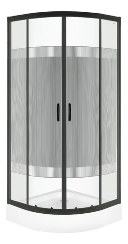 Showerdoor Diseño Raya Negras 70x70x195 + Receptaculo