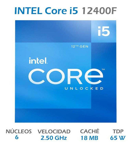 Procesador Intel Core I5-12400f 12va 6 Núcleos 4.4ghz Combo