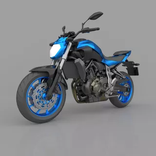 Escultura De Motocicleta Yamaha Mt-07 Fz-07 Para Decoración