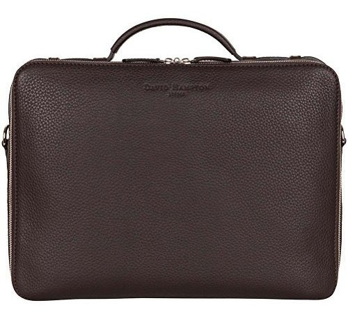 Maletín - David Hampton Richmond Leather Laptop Briefcase Co