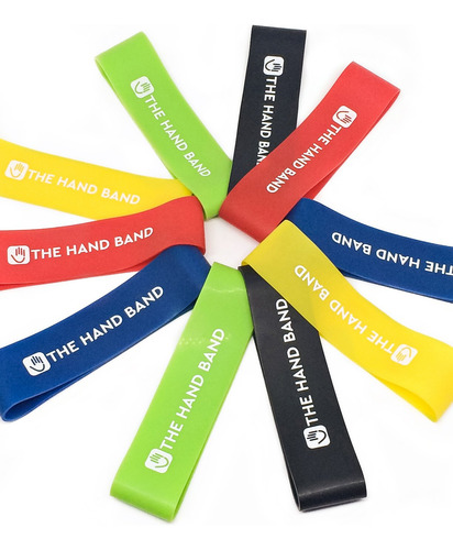 Banda De Mano Juego De 10 Bandas De Resistencia Para Dedos Amarillo; Rojo; Verde; Azul; Negro