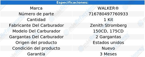 Kit Para Carburador Stag V8 3.0l De 1971 A 1973 Walker