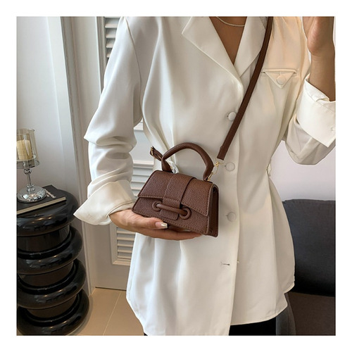 Bolso De Hombro De Color Sólido De Moda Elegante