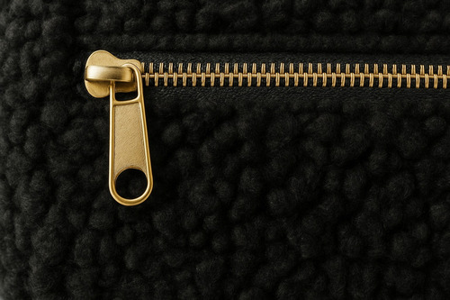 Cangurera Bandolera Riñonera Afelpada Para Dama Casual Moda Color Negro Diseño De La Tela Afelpado