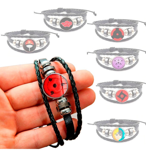 Pulsera Naruto Sasuke Konoha Brazalete Sharingan Uchiha