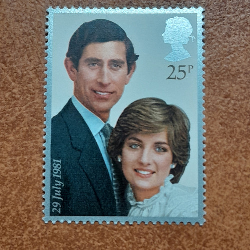 Estampilla Del Reino Unido Carlos Y Diana , 1981 (Usado)