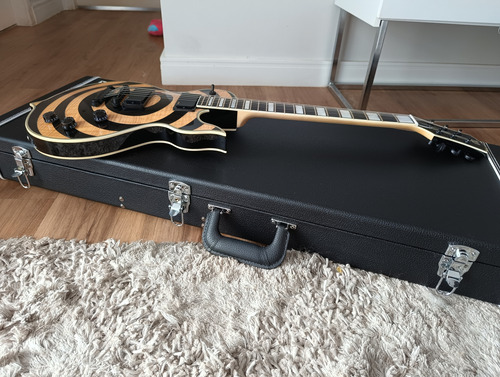 Wylde Audio Odin Gray Raw Top Bullseye Zakk Wylde Signature Destro Ocre Ébano (Usado)