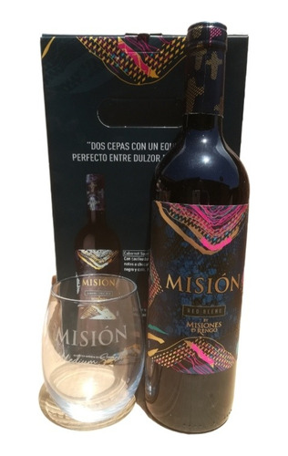 Estuche Vino Misiones De Rengo +copa