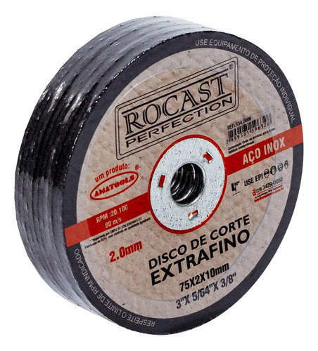Kit 10 Discos De Corte Extra Fino 4.1/2 P/ Esmerilhadeira