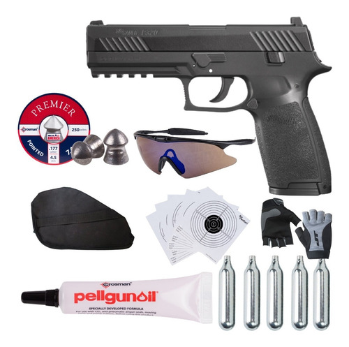 Pistola Sig Sauer P320 .177 Kit Pellets Gafas Co2 Xchws P