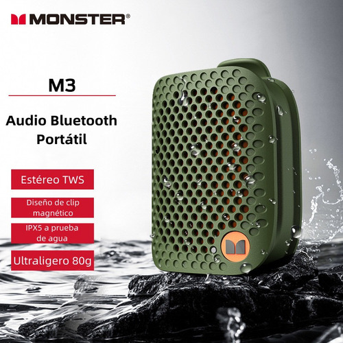 // Mini Altavoz Portátil Monster Blaster Micro Wearable Con