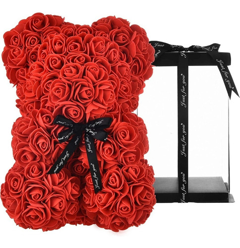 Imagen 1 de 8 de Oso De Rosas Osito Rose Teddy En Caja De Presentación Muymo®