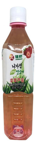 Suco Chinês De Aloe Vera Sabor Morango Jianqiao 500ml Fl