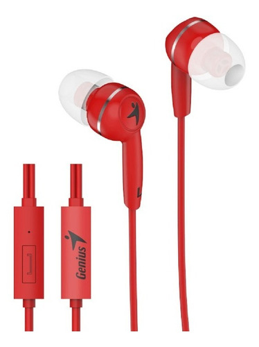 Auricular Genius Hs-m320 Rojo Con Microfono In Ear