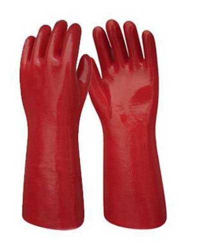 Guante De Pvc Rojos Largos Taco-latex