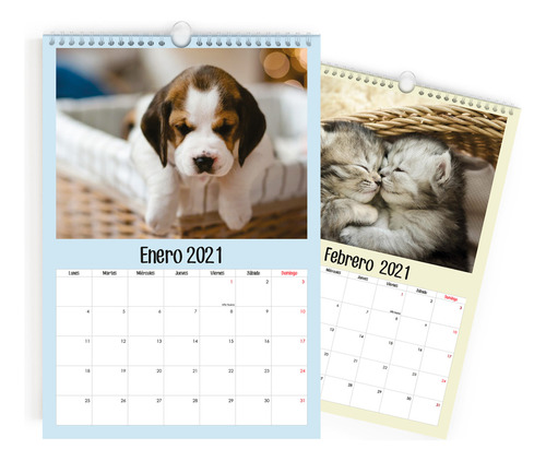 Calendario Personalizado C/ Fotos 23x30 De Pared Para Colgar