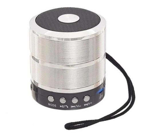 Caixa de som Grasep D-BH887 portátil com bluetooth prata