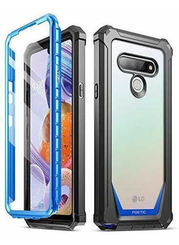  Funda Protector Dual Compatible Con LG Stylo 6 Color Azul 