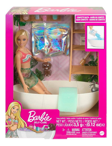 Boneca Barbie Banho De Confete Loira Hkt92 - Mattel
