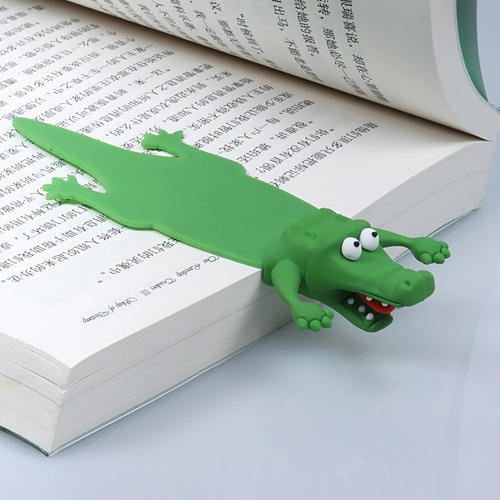 Marcador 3d Con Clip Para Libros, Material Escolar, Cocodril