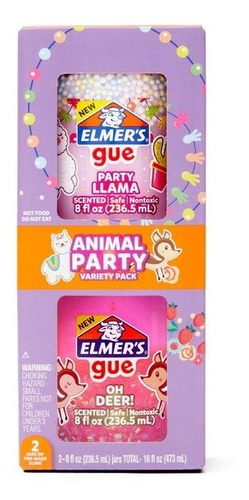 Kit De Slime Elmer's Animal Party 2 Piezas Original