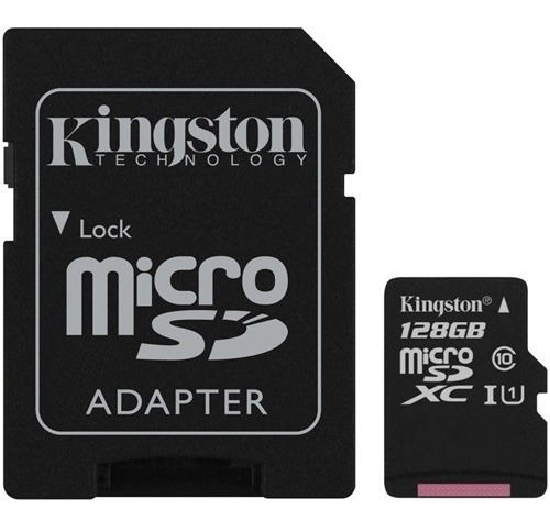 Memoria Micro Sd + Sd Kingston 128gb Clase 10 Ultimo Modelo