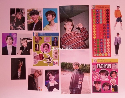 Txt Bias Set Taehyun Stickers + Photocards Set Fanmade Kpop