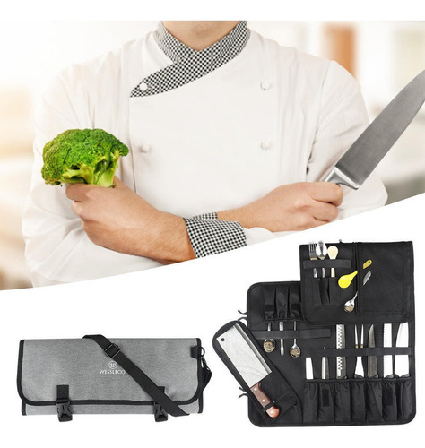 Bolsa Enrollable Para Cuchillo De Chef, Portátil,