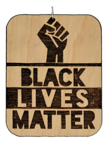 Ornamento Navideño De Madera Blm Black Lives Matter