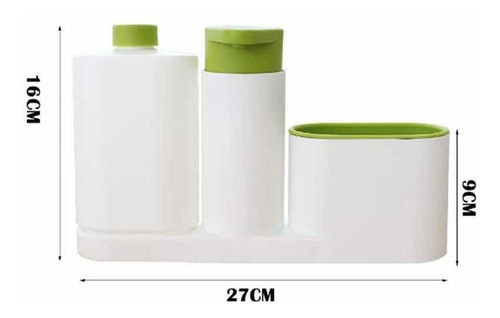 Organizador Bacha Cocina 3en1 Dispenser Esponja Detergente