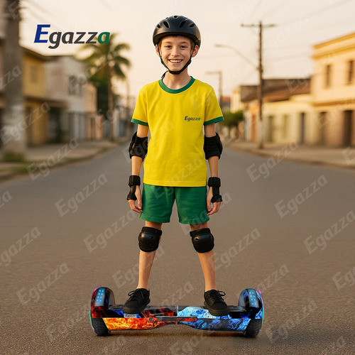 Hoverboard Elétrico Egazza K5 Gelo E Fogo Com Bluetooth