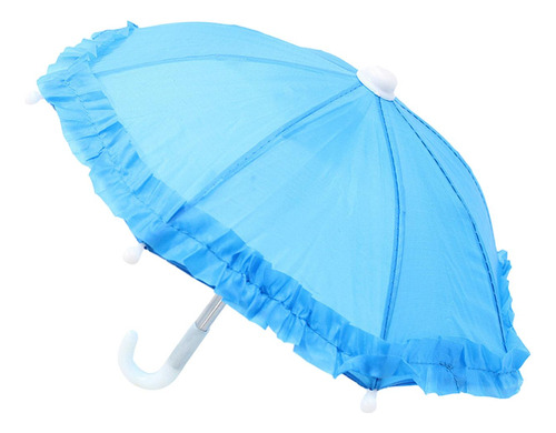 Mini Paraguas Para Casa De Muñecas, Paraguas En Azul