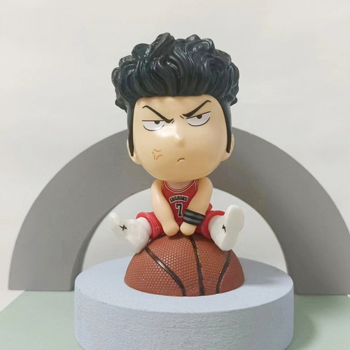 Figuras Slam Dunk Set X5 Anime Muñecos Shohoku Rojo Sentado