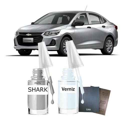 Tinta Tira Risco Retoque Para Carro Gm Cor Cinza Shark