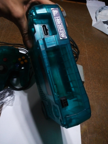 Consola Nintendo 64 Azul Transparente Ice Blue Azul (Usado)