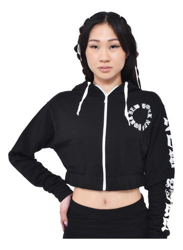 Campera Crop Mujer Rustica Estampada Zuweni