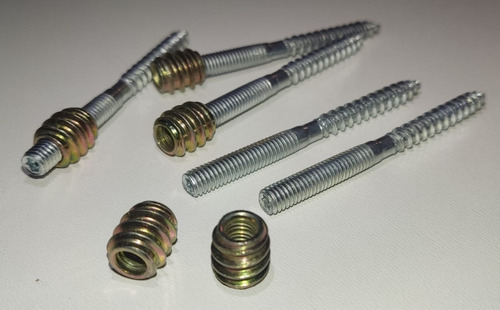 Pack Tuerca Inserto M6 X 12 Mm + Perno - Tornillo 6 X 60 Mm
