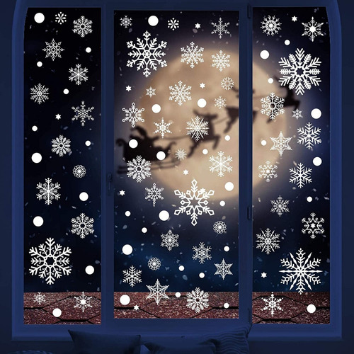 Adorno Decoracion Navidad Ventana Sticker Navideno Osos