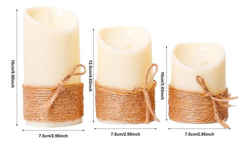 Velas Remotas Velas Sin Llama Con Control Remoto 3x Velas A