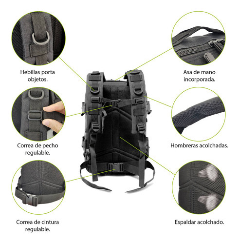 Mochila Kossok Rappel - Gran Capacidad - Viajes - Reforzada