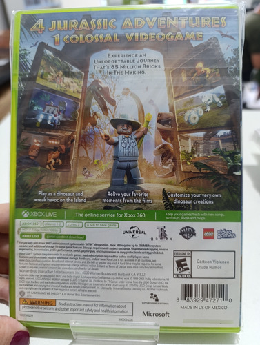 Lego Jurassic World Warner Bros. Xbox 360 Físico (Usado)