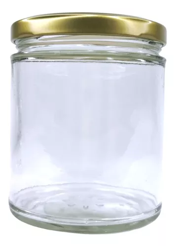 POTE JAR VIDRIO 240ML TRAS/ TAPA ORO - Bolten