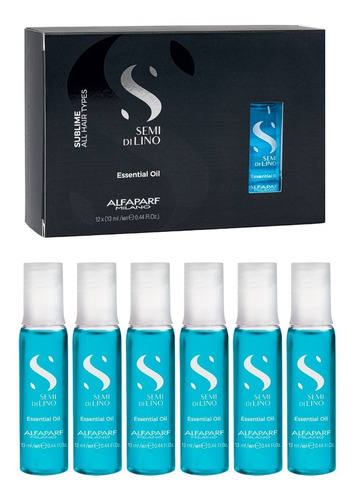 Alfaparf Kit 6 Ampollas Azules Semi Di Lino Brillo Nutrición