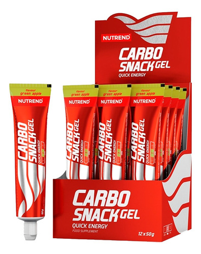 Nutrend Carbo Snack Energy Gel 12 Unid Tubo - Manzana Verde