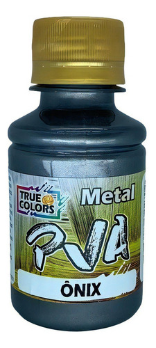 Tinta Pva Metal Colorido 100ml - True Colors - Pronto Cor Ônix - 7997