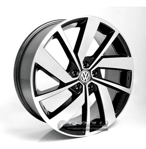 Jogo De Rodas Aro 20 5x100 Gli Golf Polo Bora Fox S19 Cor Preta Diamante
