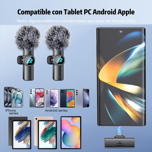 Micrófono Lavalier Para iPhone 2 Mini Microfono Inalambrico