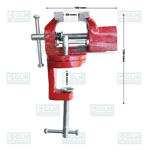 Mini Torno De Bancada 2'' Base Giratória - Excellent 5rr